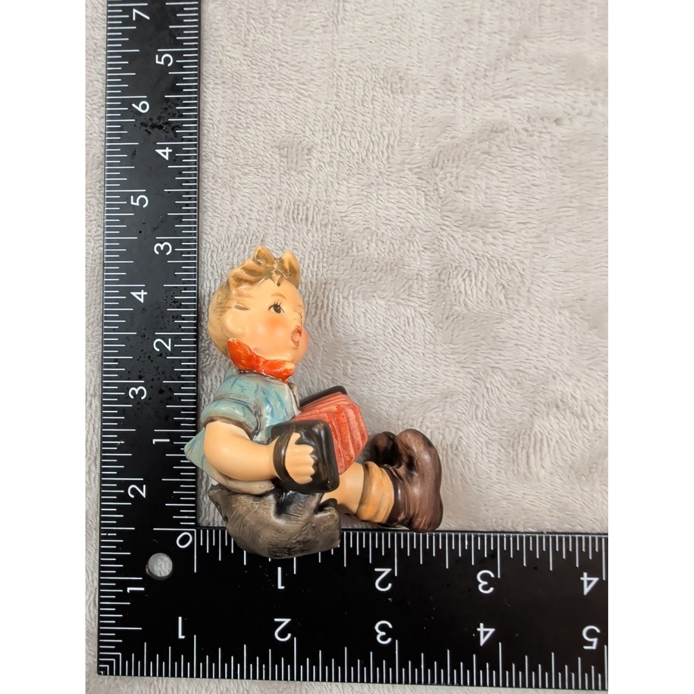 Goebel Hummel Soloist Accordion Boy Figurine 110/0 TMK6 Germany Porcelain 3 inch - Picture 6 of 6